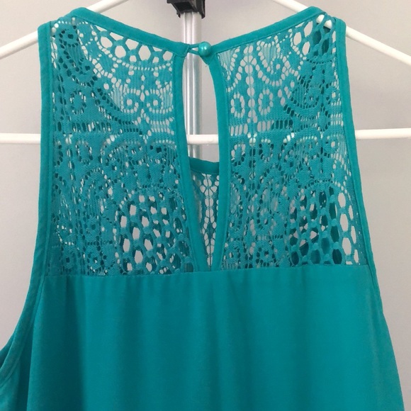 By & By Sleeves Flowing Dress in Turquoise Size Small - Picture 8 of 10
